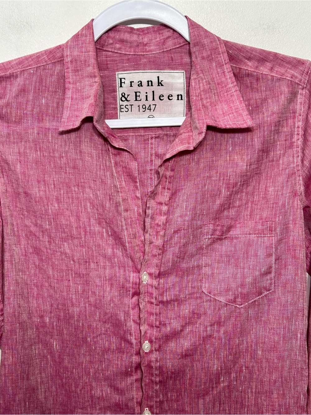 Frank and Eileen 100% Linen Barry Long Sleeve Button Up Shirt Womens Size XS - Picture 3 of 13